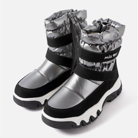 Miss Boots de neige fille Staturano noires et grises le noir 1