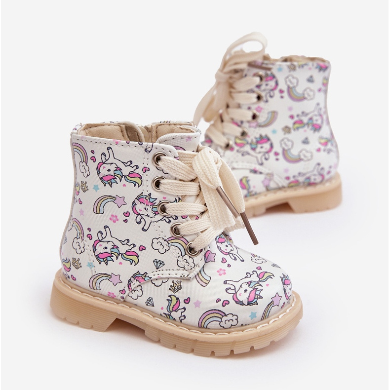 Bottines isolées pour enfants avec fermeture éclair, Beige Dolida 1 Bottines isolées pour enfants avec fermeture éclair, Beige Dolida 1