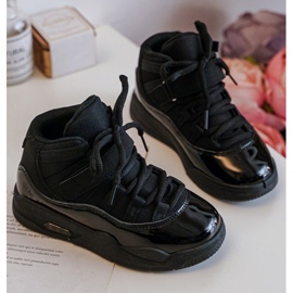 Chaussures de sport à lacets pour enfants noires Darina le noir 2