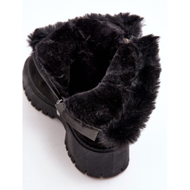 PE1 Bottines en daim avec fourrure pour femme, noir Hasiva le noir 2