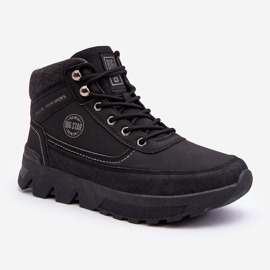 Chaussures de trekking pour hommes noires Big Star MM174016 1