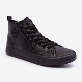 Baskets isolées pour hommes avec fermeture éclair noires Big Star MM174012 le noir 1