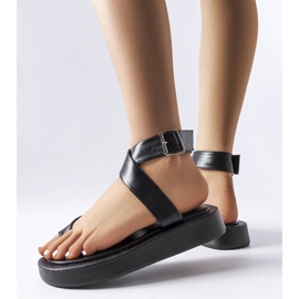 Sandales plateformes noires Beauchamp le noir 1