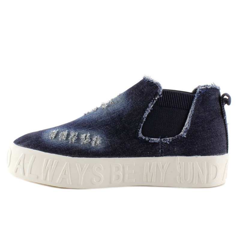 Baskets montantes Z-5 Inscriptions en relief Navy bleu marine 1