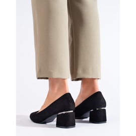 Goodin Escarpins en daim élégants le noir 3