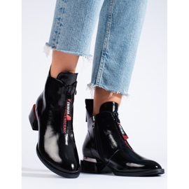 Bottines femme à petit talon Shelovet noir 1