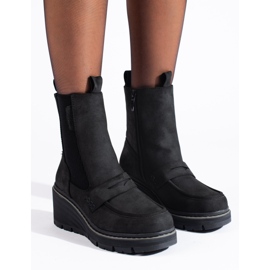 Goodin Bottines en daim noir Shelovet le noir 2