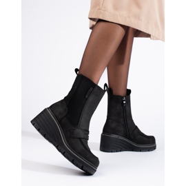 Goodin Bottines en daim noir Shelovet le noir 3