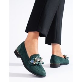 Seigneurs féminins verts avec cristaux Shelovet 1