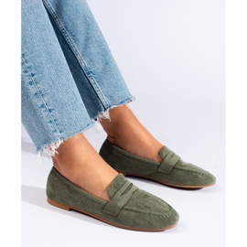 Lords en daim confortables pour femmes, vert Shelovet 3