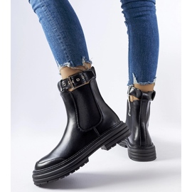 Bottes noires avec une boucle décorative de Jonesboro le noir 2