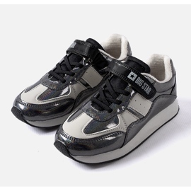 Baskets noires à paillettes Big Star KK374103 1