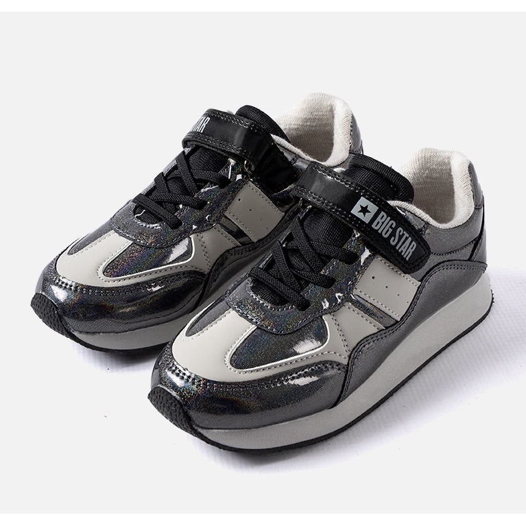Baskets noires à paillettes Big Star KK374103 1