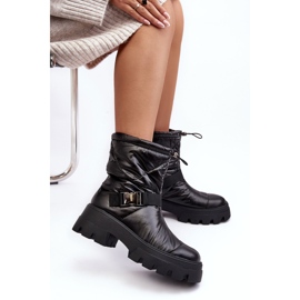 PH2 Bottines femme à semelle massive et talon plat, Noir Werikse le noir 6