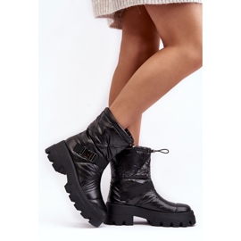 PH2 Bottines femme à semelle massive et talon plat, Noir Werikse 2