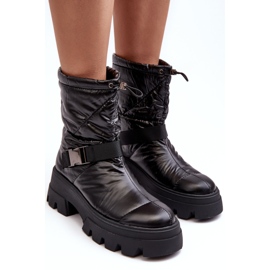 PH2 Bottines femme à semelle massive et talon plat, Noir Werikse le noir 3