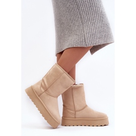 PS1 Bottes de neige isolées en fourrure Abrams beiges pour femmes 2