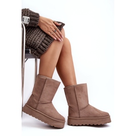 PS1 Bottes de neige isolées en fourrure pour femmes Beige foncé Abrams 8