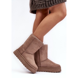 PS1 Bottes de neige isolées en fourrure pour femmes Beige foncé Abrams 3