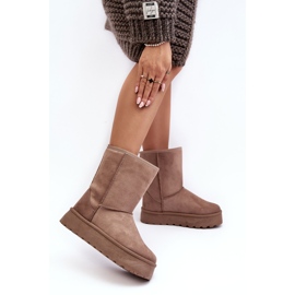 PS1 Bottes de neige isolées en fourrure pour femmes Beige foncé Abrams 4