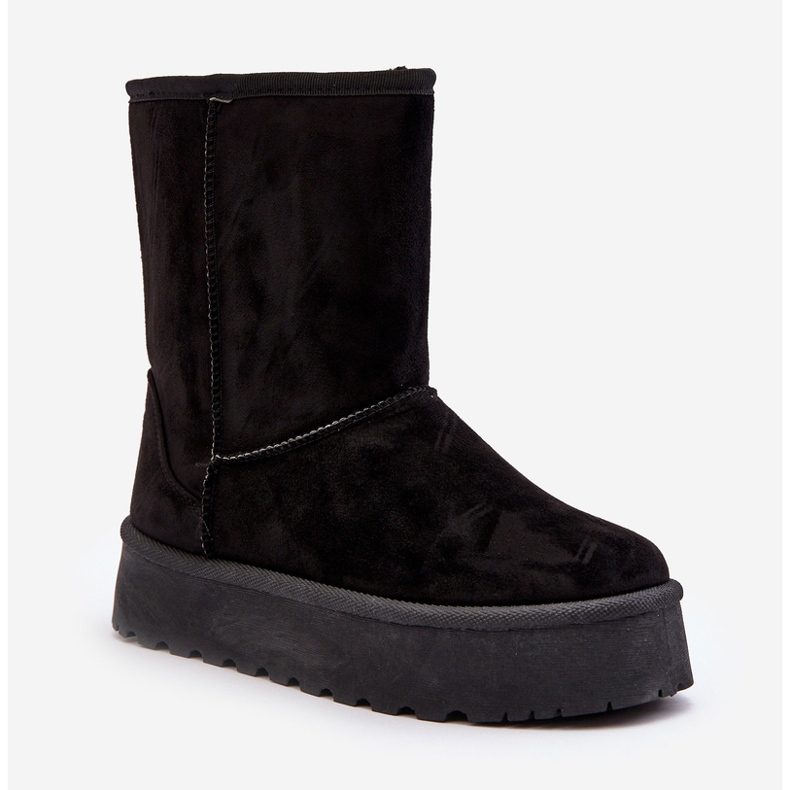 PS1 Bottes de neige isolées en fourrure Abrams noires pour femmes 1