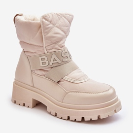 PS1 Bottes de neige isolées zippées pour femmes Beige clair Zeva 1