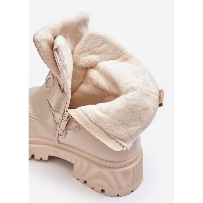 PS1 Bottes de neige isolées zippées pour femmes Beige clair Zeva 2