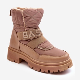 PS1 Bottes de neige isolées zippées pour femmes Beige Zeva 1