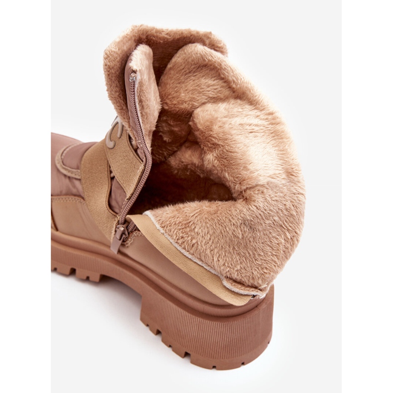 PS1 Bottes de neige isolées zippées pour femmes Beige Zeva 2