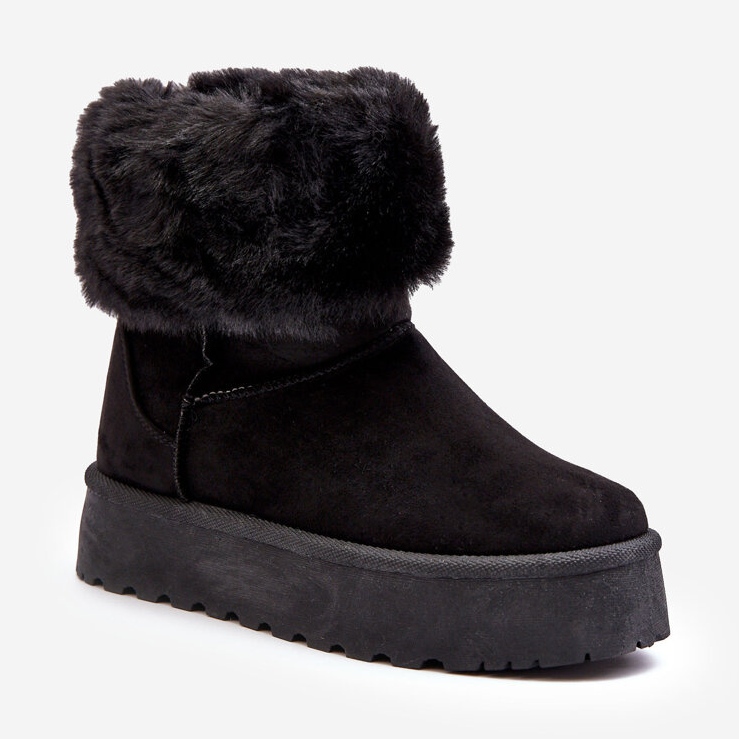 PS1 Bottes de neige pour femmes avec fourrure noir Rainsa le noir 1