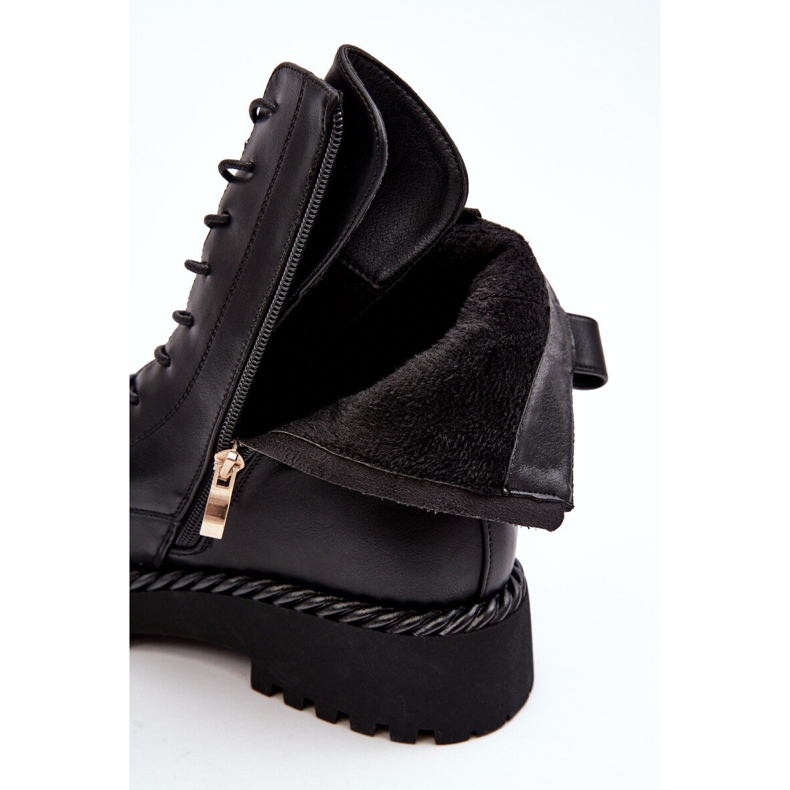 Bottes Worker Pour Femme Avec Décoration Noir S.Barski MR870-68 2