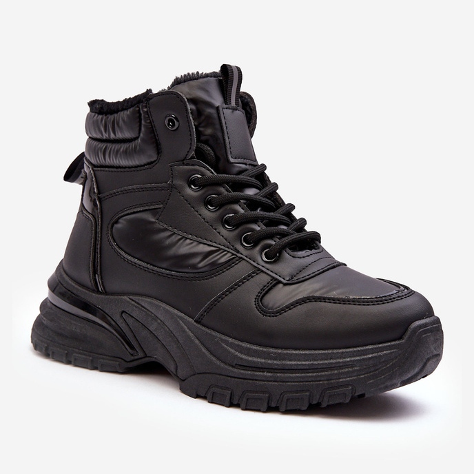 PE1 Chaussures De Sport Isolées À Lacets Pour Femme Noir Dejana 1