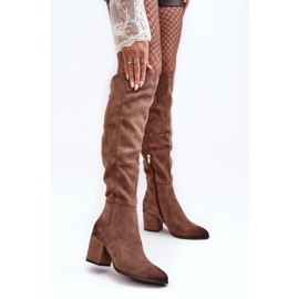 Vinceza Cuissardes Femme En Daim Beige Favana 2