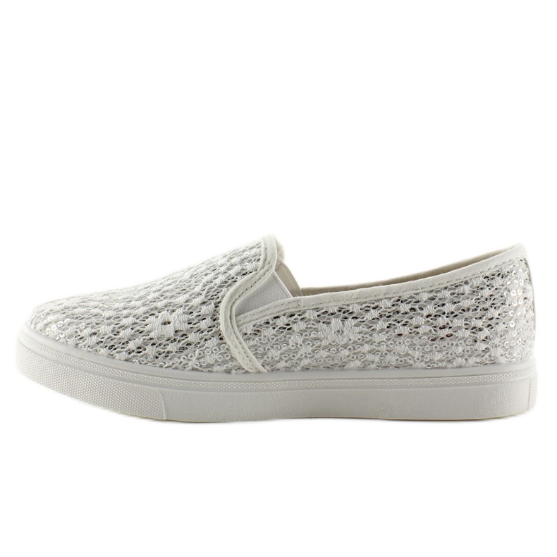 Slip-on dentelle pastels XIN07P Blanc 1