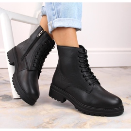 Bottes en cuir pour femmes, isolées, noires, T.Sokolski Z23-317 le noir 1