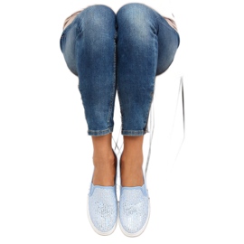 Slip-on dentelle pastels XIN07P Bleu clair 2 Slip-on dentelle pastels XIN07P Bleu clair 2