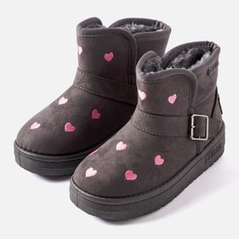 Bottes de neige grises pour enfants Big Star KK374244 1