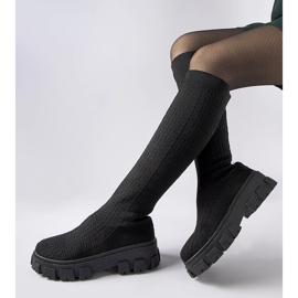 Bottines chaussettes longues Ausonia noires le noir 2 Bottines chaussettes longues Ausonia noires le noir 2
