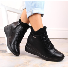 Bottes compensées isolées pour femme Noir Jezzi le noir 1