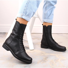 Bottes en cuir confortables et isolées pour femme, noir Remonte D8380-01 le noir 10