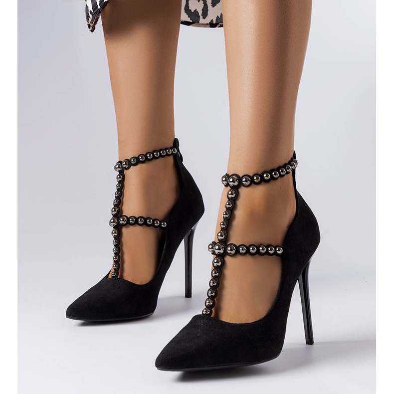 BM Épingles noires ornées d'une rayure Prunella 1