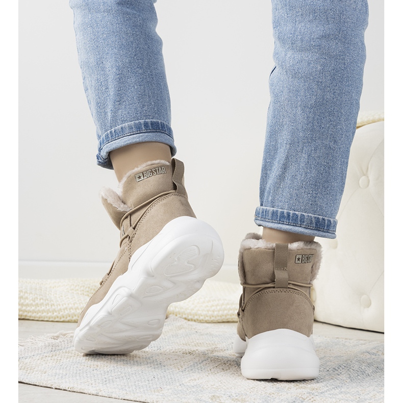 Bottes de neige élégantes beiges Big Star pour femmes Marrero 1 Bottes de neige élégantes beiges Big Star pour femmes Marrero 1