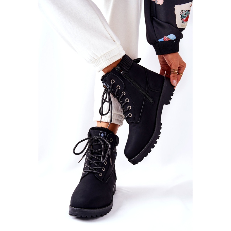 News Bottines trappeur doublées de fourrure pour femme, noir 3
