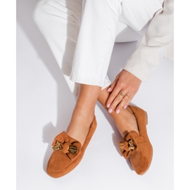 Mocassins femme Shelovet en daim marron brun 1