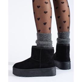 Bottes de neige pour femmes sur la plate-forme Shelovet noire 1