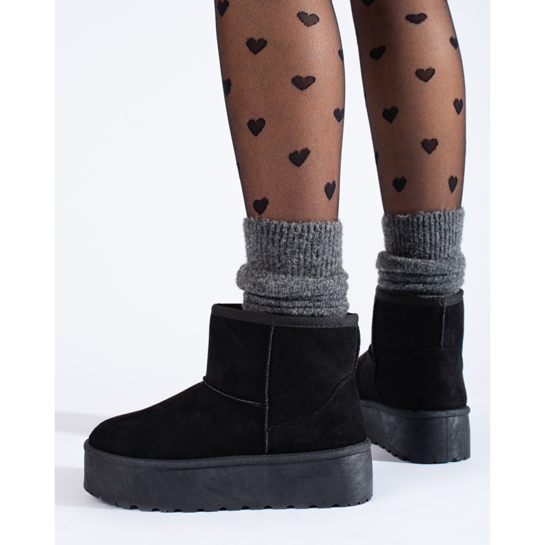 Bottes de neige pour femmes sur la plate-forme Shelovet noire 1