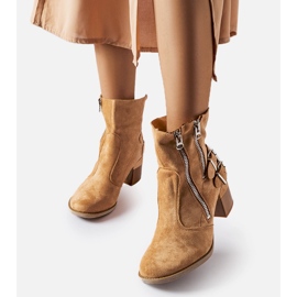 Bottines beiges à tige ample de Plourde 3