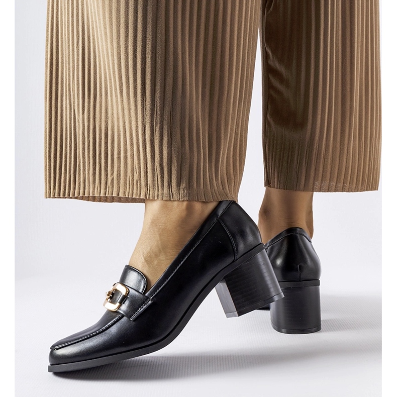 Mocassins classiques noirs à boucle Artus le noir 1 Mocassins classiques noirs à boucle Artus le noir 1