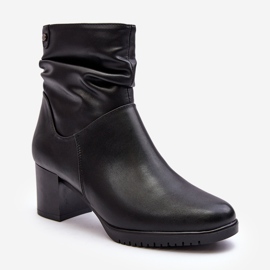 Sergio Leone Bottines Froissées Femme Noir Liriam 1