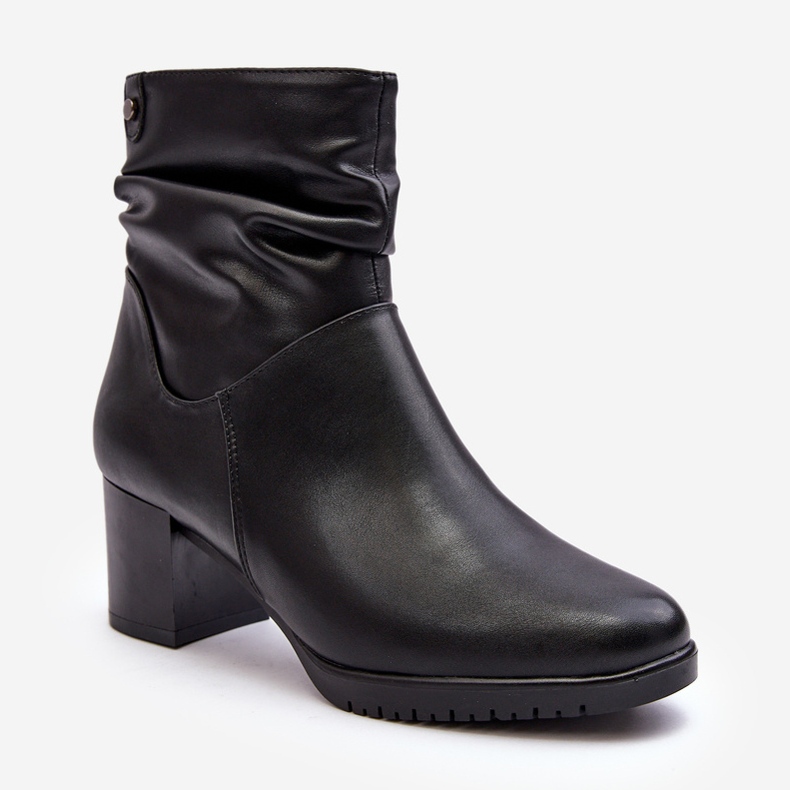 Sergio Leone Bottines Froissées Femme Noir Liriam 1
